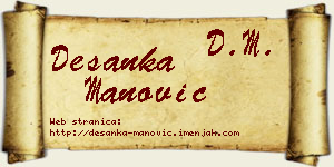 Desanka Manović vizit kartica